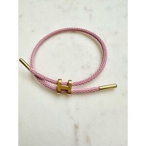Pink H logo rope bracelet